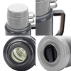 WUJO 1.8L Grey European Hot Tea Water Vacuum Plastic Travel Coffee Thermos