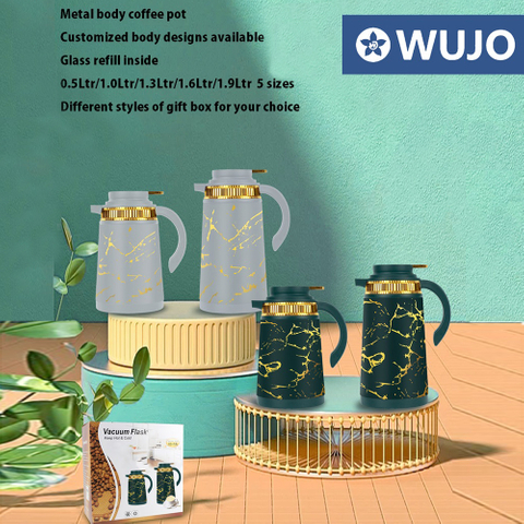 WUJO Hot Tea Water Saudi Dubai Vacuum Insulated Thermos Tea Arab Coffee Pot