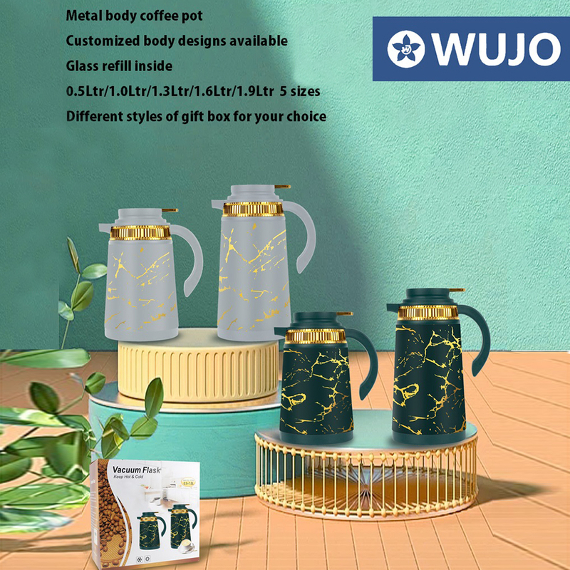WUJO Hot Tea Water Saudi Dubai Vacuum Insulated Thermos Tea Arab Coffee Pot