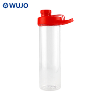 Wujo High Quality Transparent Sports Plastic Water Bottle