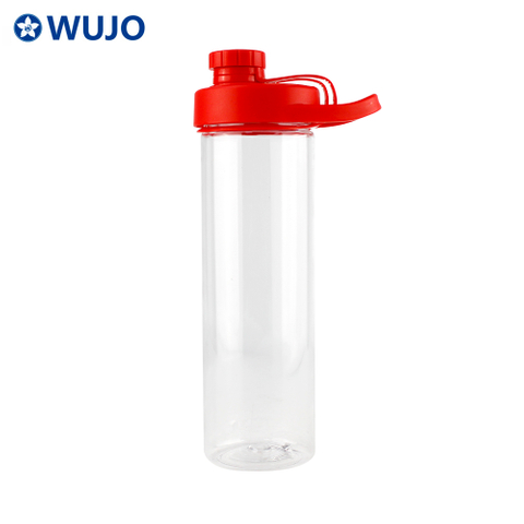 Wujo High Quality Transparent Sports Plastic Water Bottle