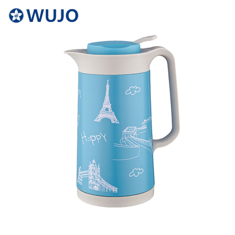 Modern Blue Keep Hot Water Tea Vacuum Insulated Arabic Coffee Pot with Glass Liner
