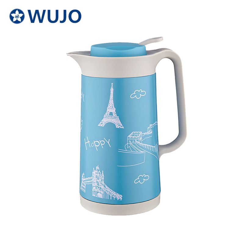 Modern Blue Keep Hot Water Tea Vacuum Insulated Arabic Coffee Pot with Glass Liner