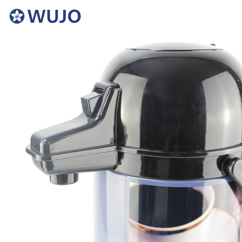 WUJO 1.9L Patterned Glass Lined Thermos Airpot Air Pressure Pump Coffee Pot Thermal Jug Tea Vacuum Flask