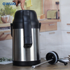 WUJO Double Wall Pump Thermos Stainless Steel Air Pot Vacuum Flask
