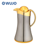 WUJO Arabic Dubai Luxury Simple Glass Liner Black Plastic Coffee Pot with Gold Handle