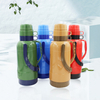 WUJO 3.2 Liter Plastic Blue Vacuum Thermo Flask Bottle with Glass Refill