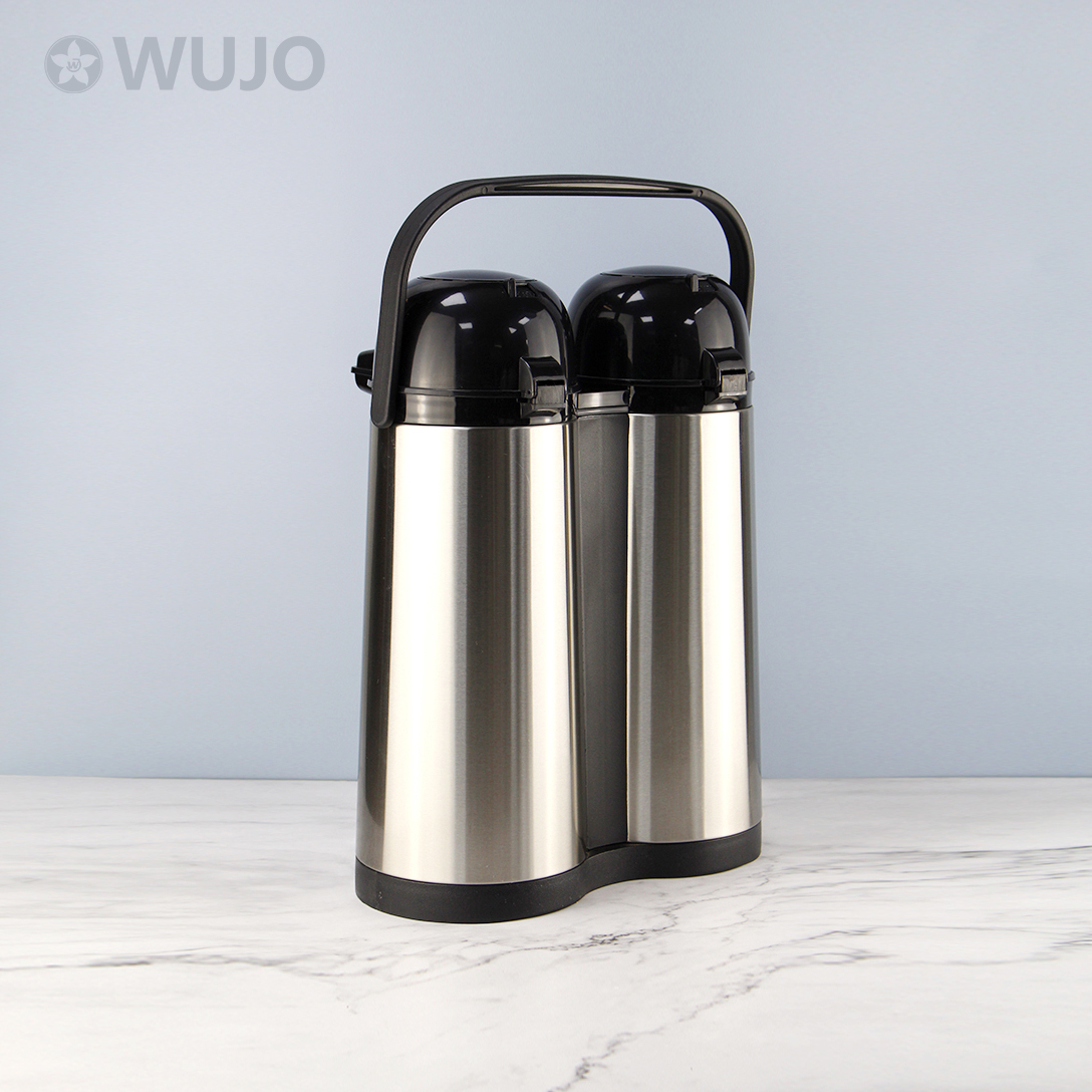 Twin Head Airpot Stainless Steel Good Quality Thermos with Glass Inside