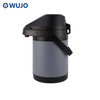 WUJO Double Wall Black 24hr Hot Water Thermos Air Pump Pot
