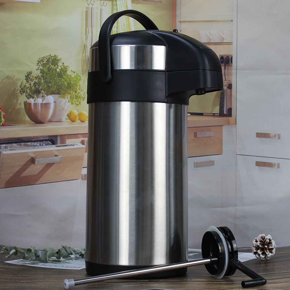 WUJO Large Unbreakable 24hr Hot Cold Tea Water Coffee Thermos Pump Dispenser 