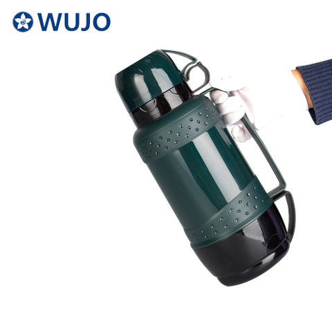 Three Cups Plastic Glass Lined 24hr Hot Cold Vacuum Flask & Thermos Manufacturer