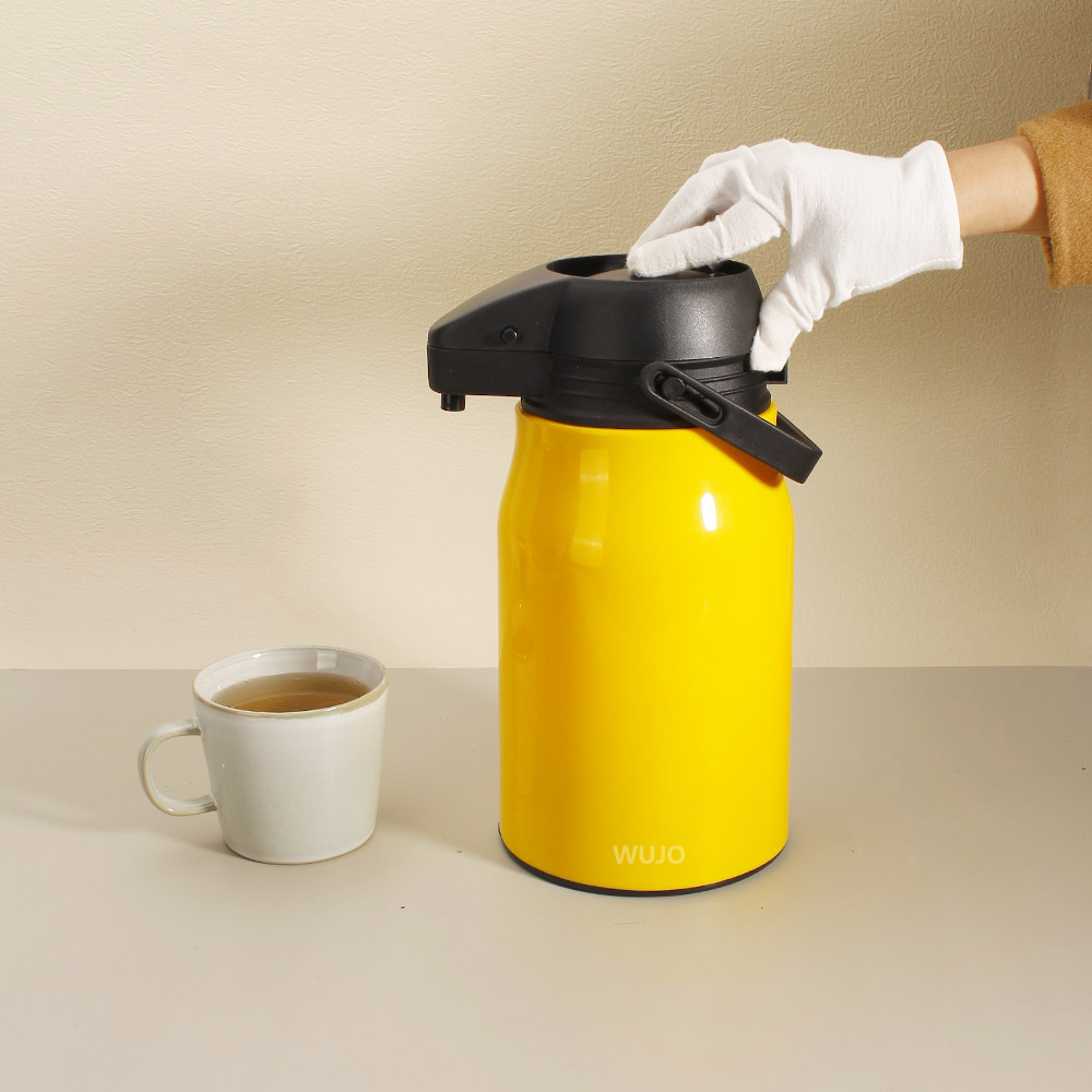 Factory Customize 1.5L Plastic Hot Tea Water Vacuum Thermos Airpot with Glass Liner