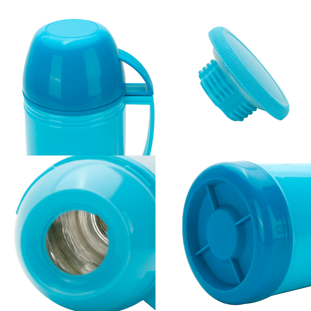 WUJO 1l Blue European South American Plastic Hot Tea Water Vacuum Thermos with Glass Liner