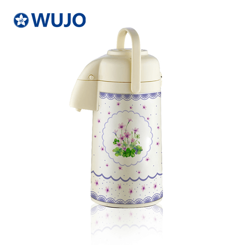 WUJO Pump Carafe Coffee Tea Hot Cold Water Thermal Airpot Coffee Dispenser