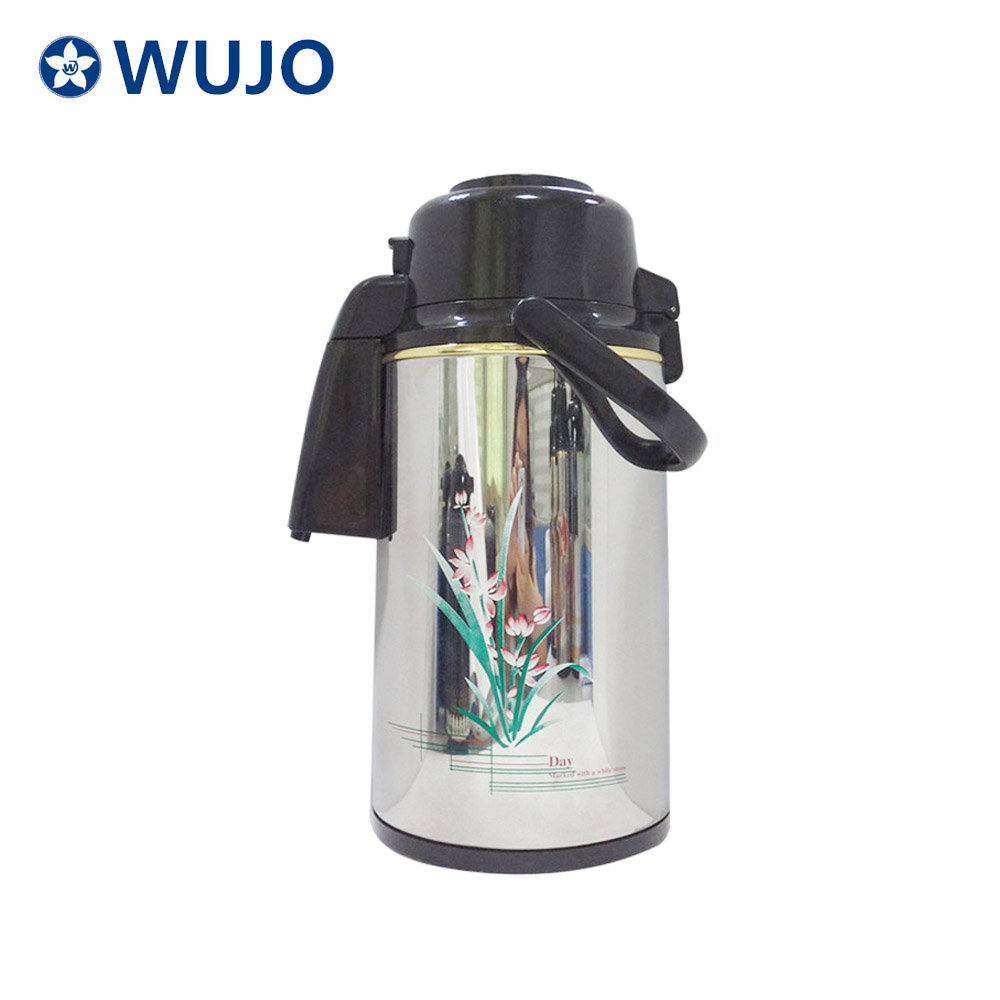 3L Good Price Pump Dispenser Tea Water Thermal Thermos Glass Refill Metal Air Coffee Pot