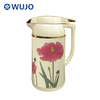 Cheap glass metal arabic thermal jug with decal design