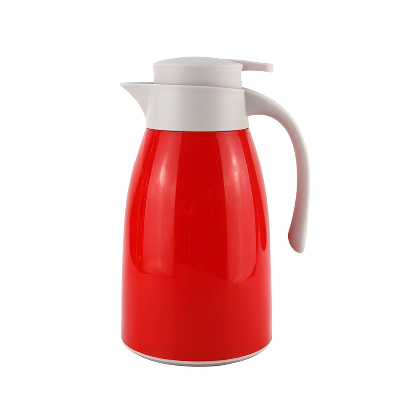 WUJO Red Custom Hot Cold Thermal Arabic Coffee Pot Vacuum Flask Plastic Thermos
