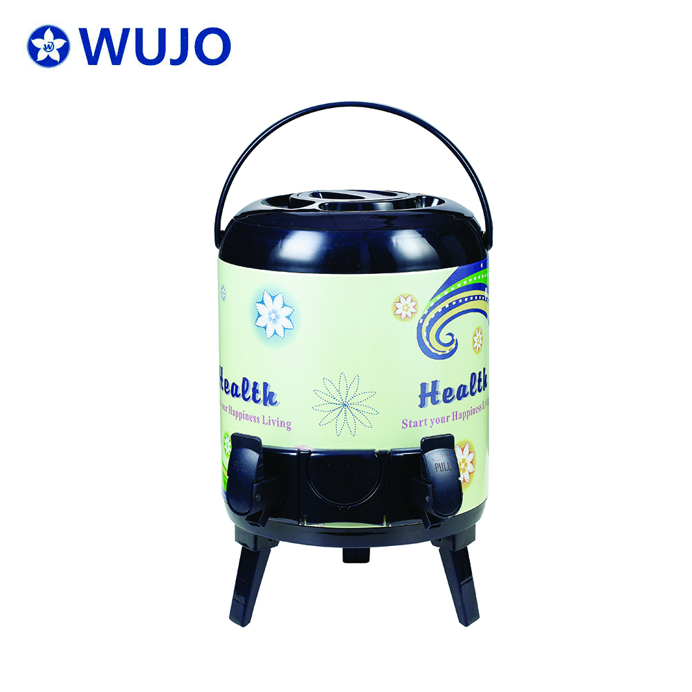 8L 10L 12L Coffee Restaurant Commercial Double Wall Stainless Steel Tea Milk Tea Bucket with Faucet