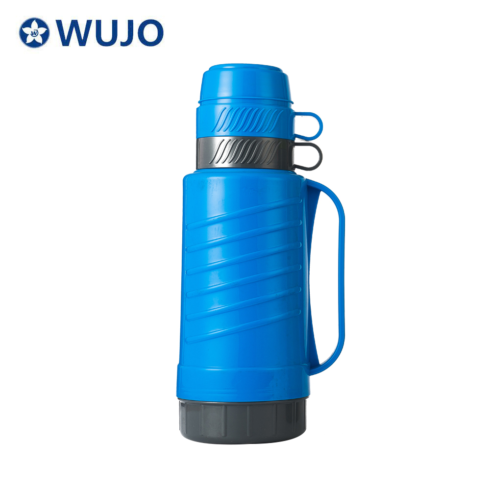 Cheapest 2021 Vacuum Insulated Plastic Thermos 1l 1.8l with Glass Refill - WUJO