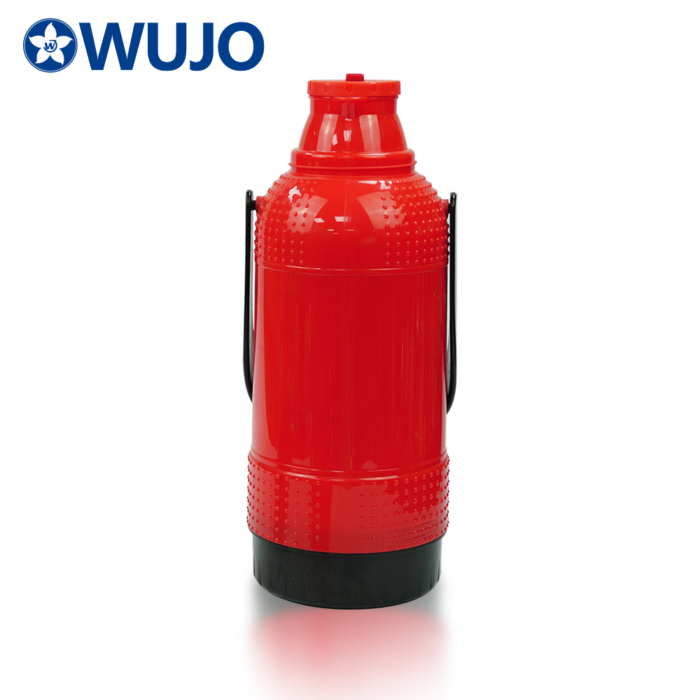 WUJO 3.2 Liter Plastic Blue Vacuum Thermo Flask Bottle with Glass Refill