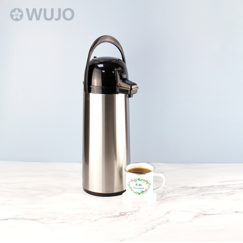 China Best Selling 1L 1.9L Stainless Steel Thermal Coffee Glass Lined Airpot