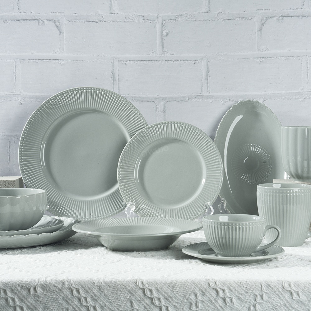 WUJO Dinnerware Ceramic Tableware Luxury Porcelain Dinner Sets