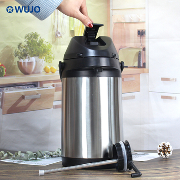 WUJO Best Selling 304 Hot Cold Water Thermal Flask Stainless Steel Thermos Air Pump Pot
