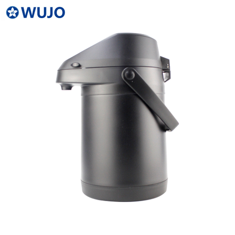 NEW Black 304 Stainless Steel Double Wall Pump Thermos Coffee Vacuum Airpot