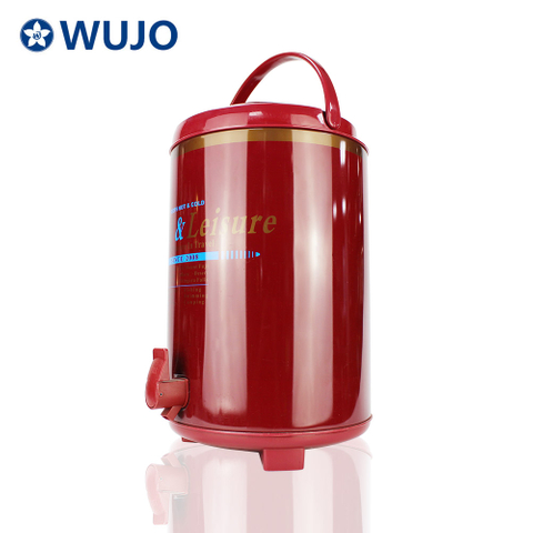 WUJO Water Jug Coffee Milk Tea Bucket Large Capacity Stainless Steel Cooler Tea Barrel With Faucet 