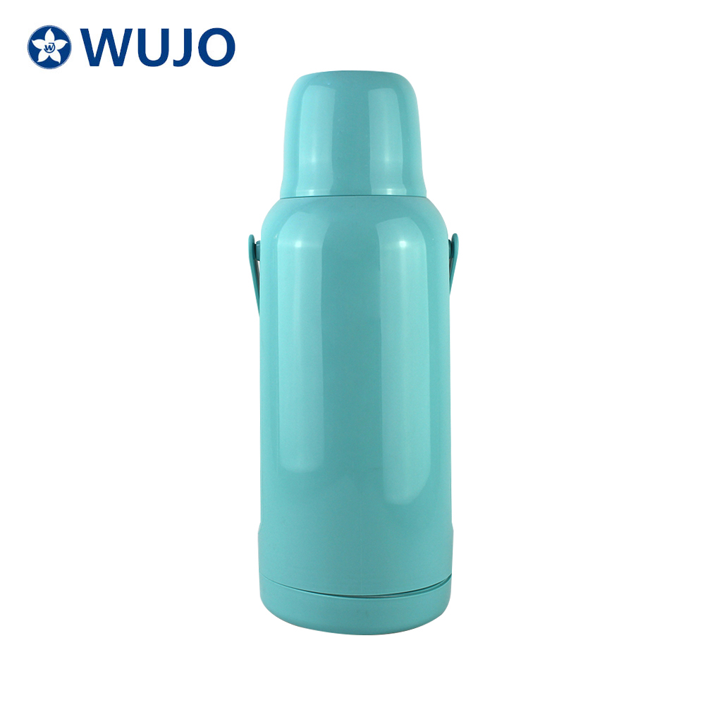 WUJO 2021 2.0L Logo Printing Plastic Vacuum Flask Thermos Water Bottle with Glass Refill
