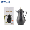 WUJO White Glass Refill 1L High Quality Wholesale Thermo Turkish Plastic Arabic Coffee Pot 