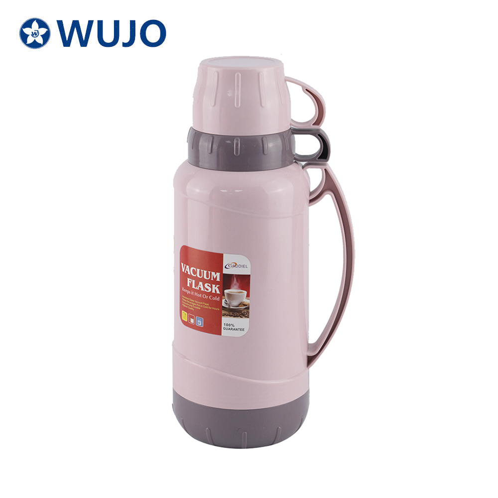 1L 1.8L Hot Sell Outdoor Plastic Thermos Vacuum Flask with Glass Refill 