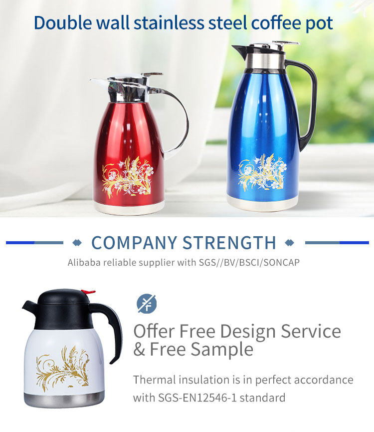 coffee pot vacuum insulated double wall