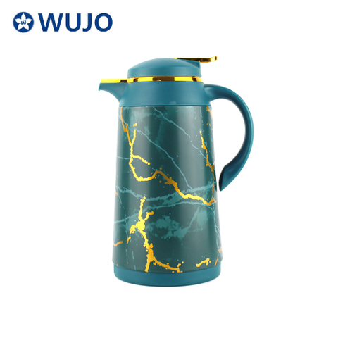 Factory High Quality Marble 1L 1.3L 1.6L 1.9L Green Tea Thermos Flask with Glass Liner