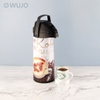 WUJO Glass Liner Stainless Steel Airpot Coffee Dispenser with Pump