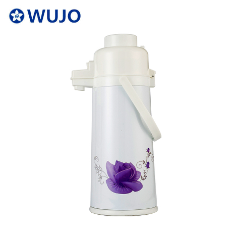  WUJO OEM Free Design Insulated Thermal Water Coffee Pump Air Pressure Vacuum Flask 