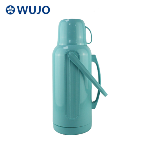 WUJO 2021 2.0L Logo Printing Plastic Vacuum Flask Thermos Water Bottle with Glass Refill