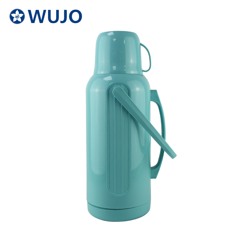 WUJO 2021 2.0L Logo Printing Plastic Vacuum Flask Thermos Water Bottle with Glass Refill
