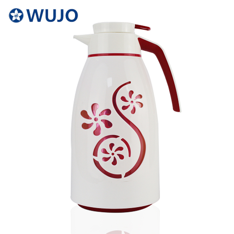WUJO NEW Wholesale Glass Liner Vacuum Insulated Plastic Thermos for Arab Market