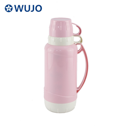 1L 1.8L Hot Sell Outdoor Plastic Thermos Vacuum Flask with Glass Refill 