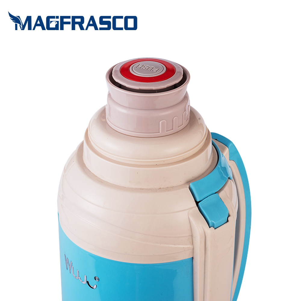WUJO 2 Litre Glass Liner Vacuum Tea Hot Water Plastic Thermos Flasks