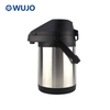 WUJO Double Wall Black 24hr Hot Water Thermos Air Pump Pot