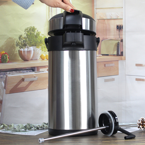 Wholesale Large Unbreakable 24hr Hot Cold Tea Water Coffee Thermos Pump Dispenser 