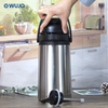 WUJO 1L 1.3L 1.6L 1.9L Air Pump Dispenser Silver Stainless Steel Termo Air Pot 