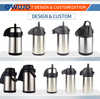 WUJO Best Selling 304 Hot Cold Water Thermal Flask Stainless Steel Thermos Air Pump Pot