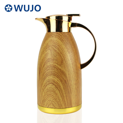 WUJO Marble Double Wall SS Tea Coffee Pot 