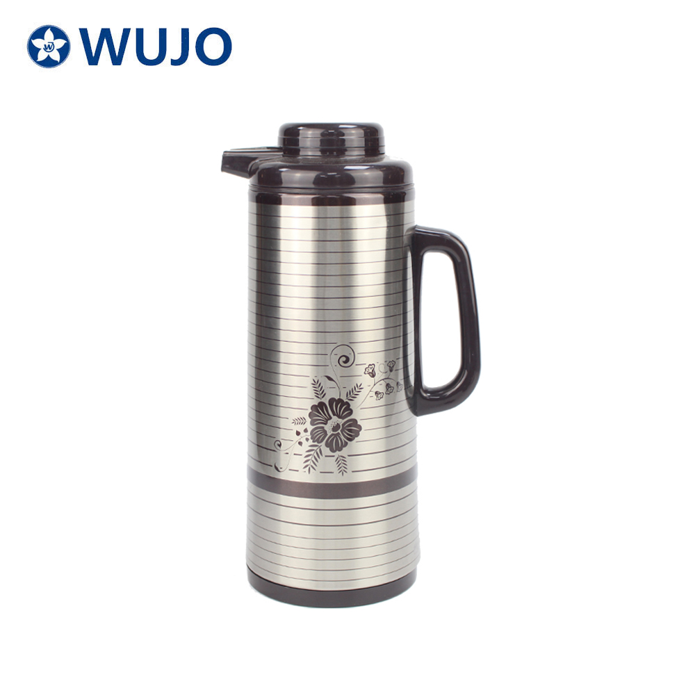 WUJO Factory Vacuum Thermal Ss Arabic Coffee Pot with Glass Liner
