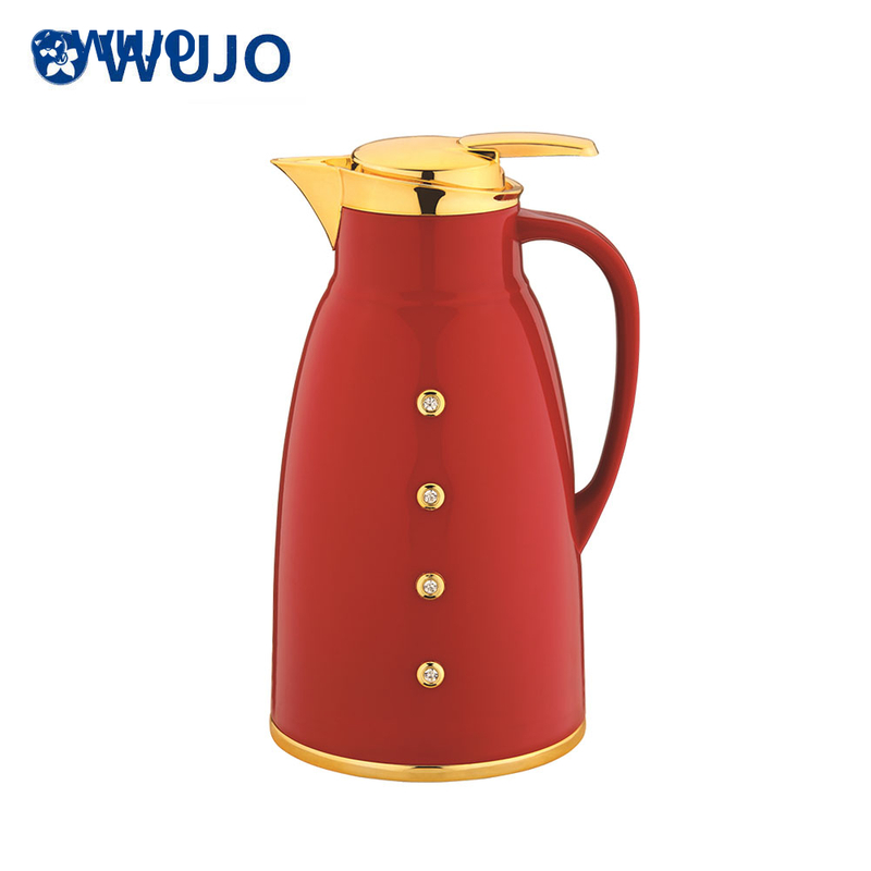 WUJO Custom Red Arabic Best Glass Liner Vacuum Insulated Plastic Thermos Flask 